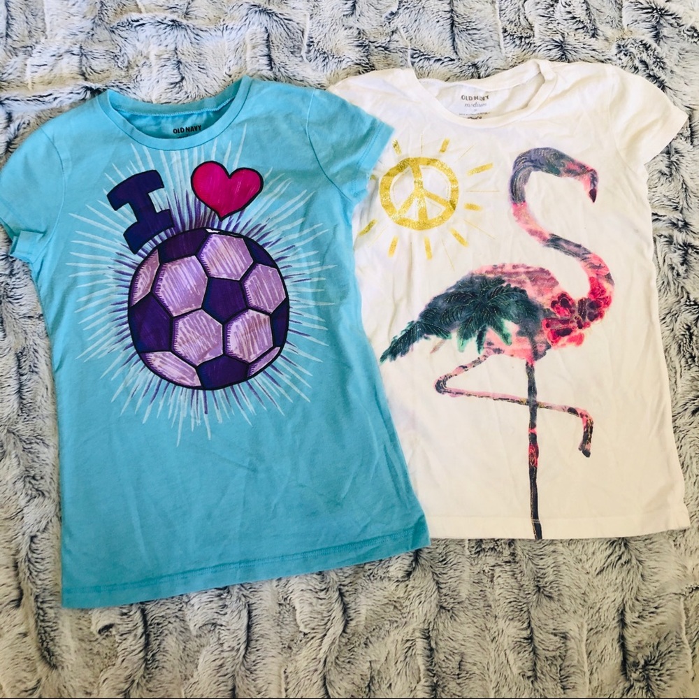 Old Navy Girls Size 8 T Shirt Bundle (2)